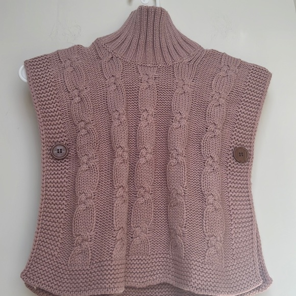 Tops - Pink Knit Mock Neck Top Size Small